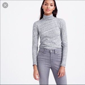J. Crew Heather Gray Tissue Turtleneck Size M